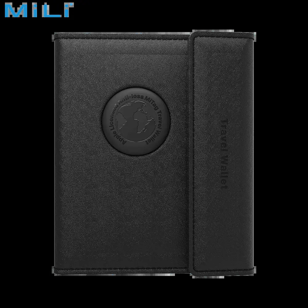 Traceur GPS Passeport MILI pour Android - étui de voyage Noir