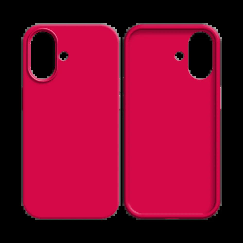 Coque silicone iPhone 16 - Rose Vif - Vue 2