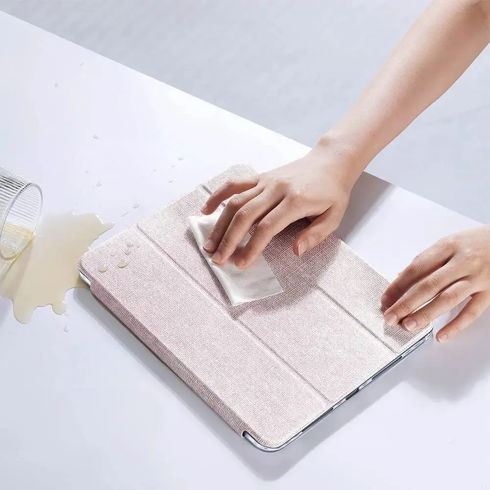 Housse folio iPad Pro 11" M4 avec porte-stylet - Dux Ducis Unid Rose - Vue 3
