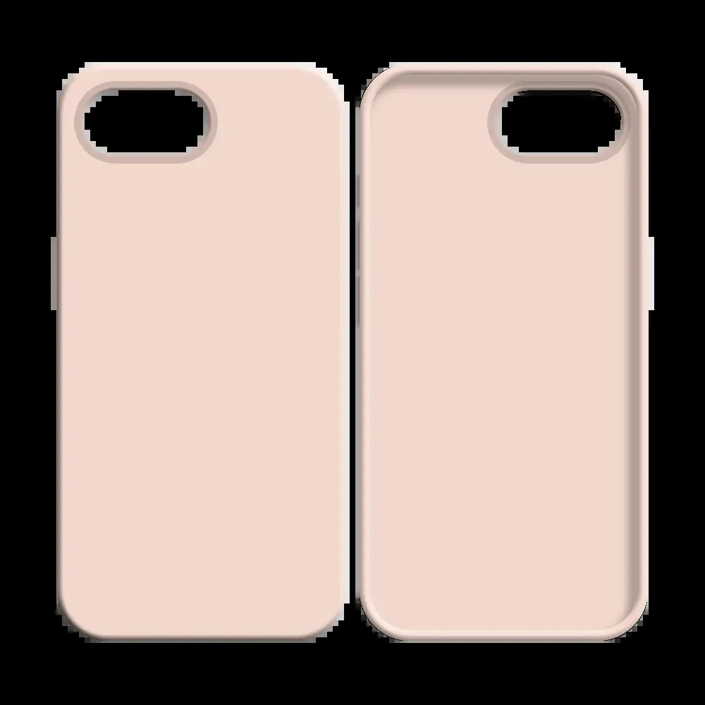 Coque silicone iPhone 16e / iPhone 17e - Rose Gold - Vue 2