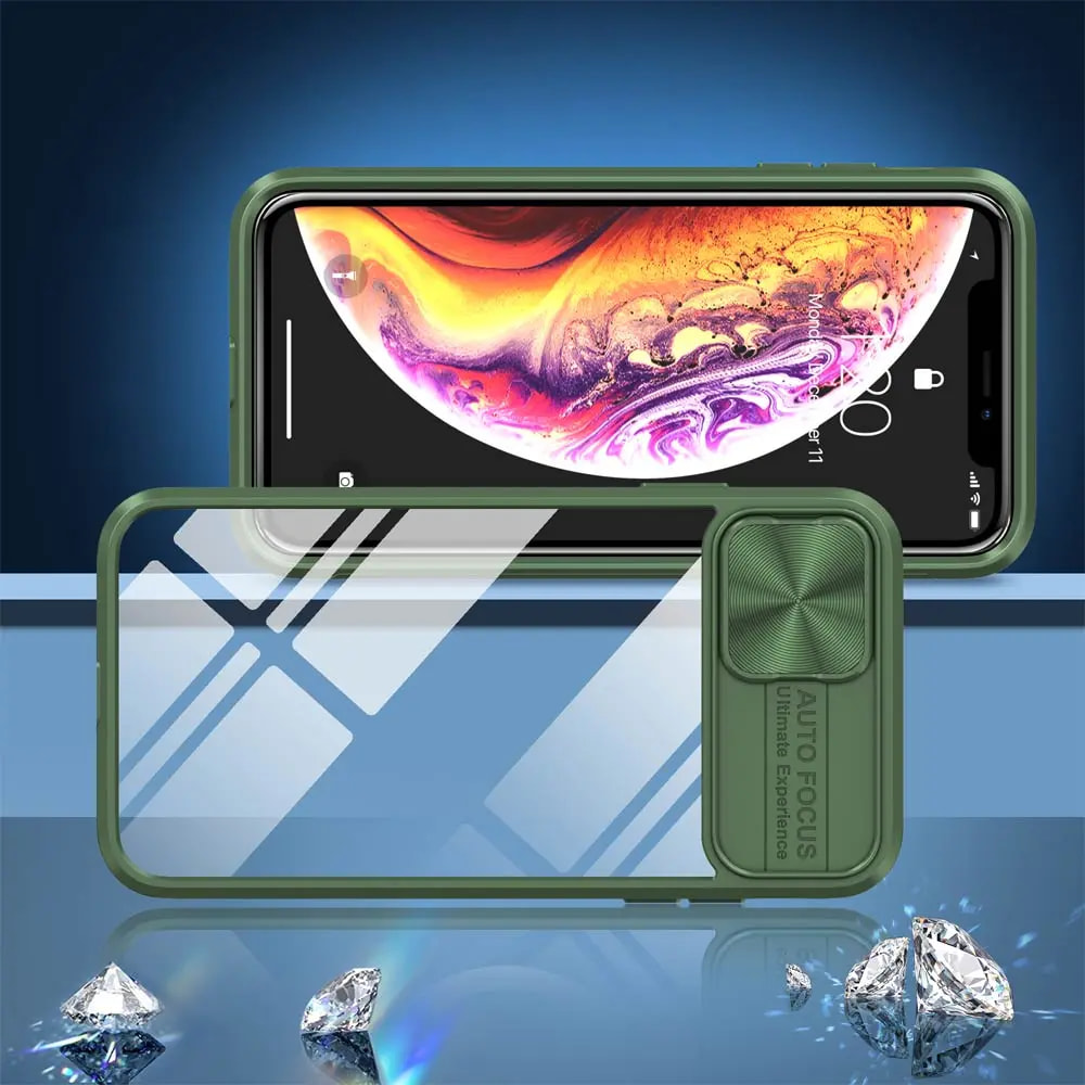 Coque iPhone XS Max avec cache caméra - PROTECT IE027 Vert Foncé - Vue 2