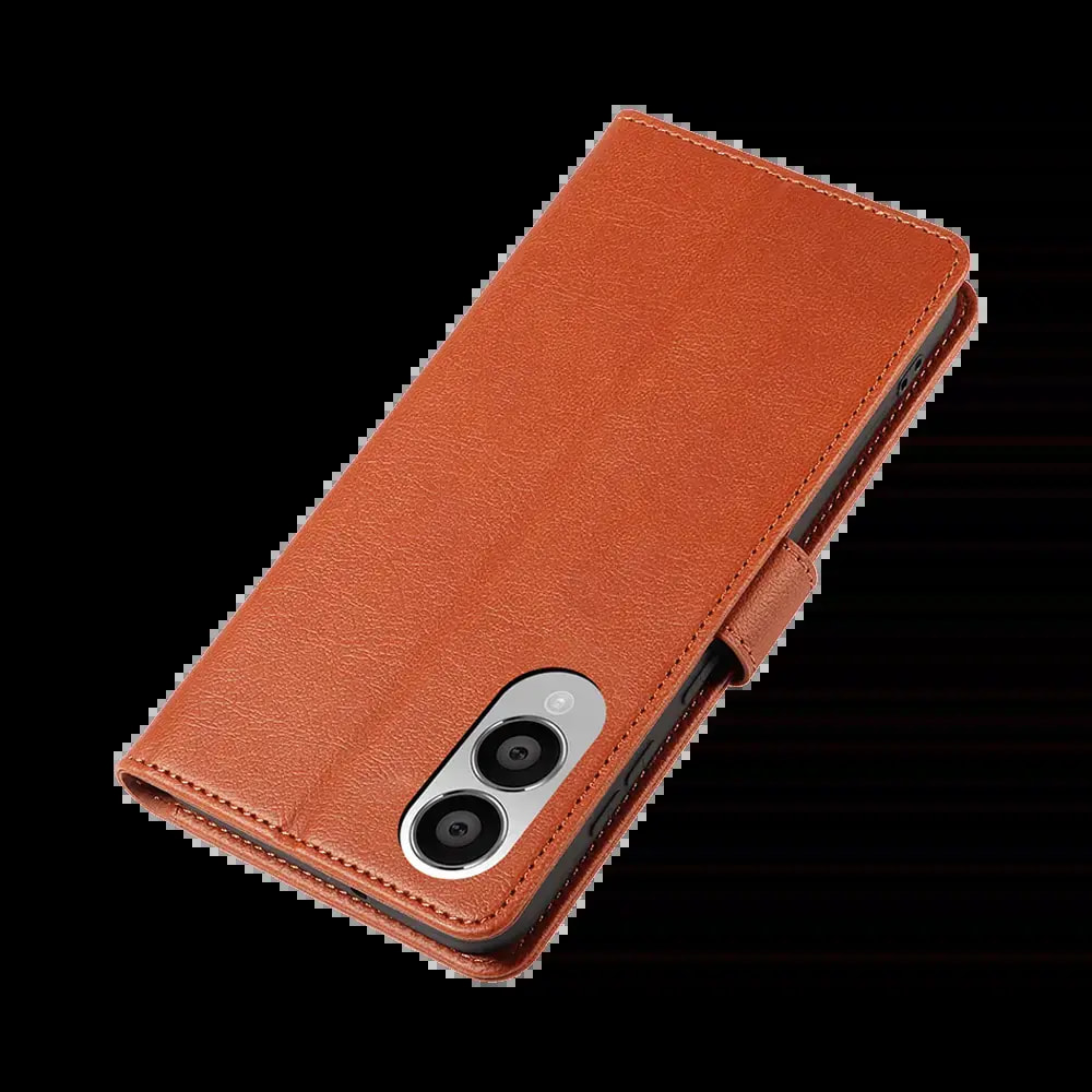 Housse folio anti-RFID Samsung Galaxy S25 Edge – PROTECT IP011 Marron - Vue 6