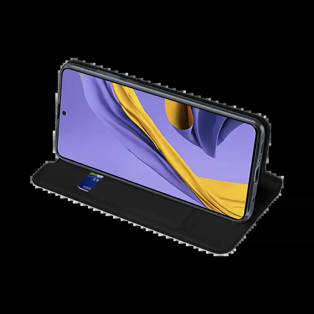 Housse folio Samsung Galaxy A51 porte-carte - Dux Ducis Skin Pro Noir - Vue 4