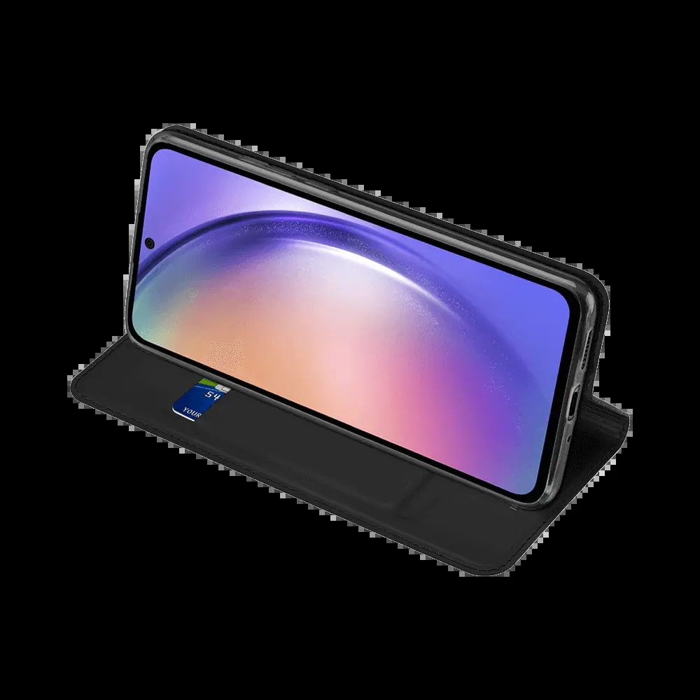 Housse folio Samsung Galaxy A54 5G porte-carte - Dux Ducis Skin Pro Noir - Vue 3