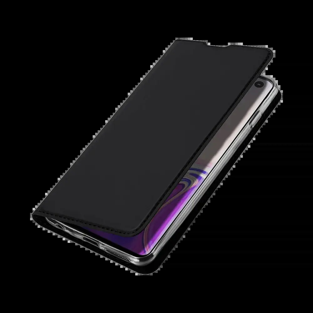 Housse folio Samsung Galaxy S10 porte-carte - Dux Ducis Skin Pro Noir - Vue 3