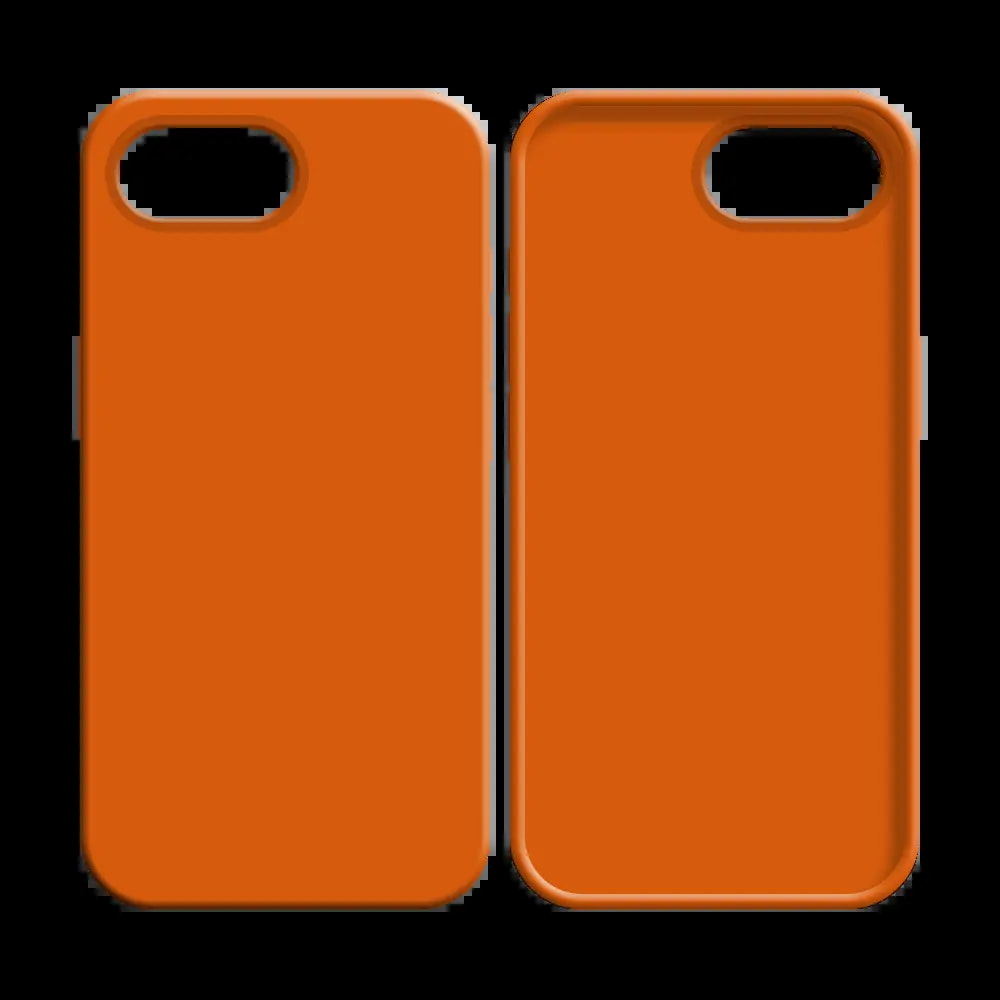 Coque silicone iPhone 16e / iPhone 17e - Orange - Vue 2