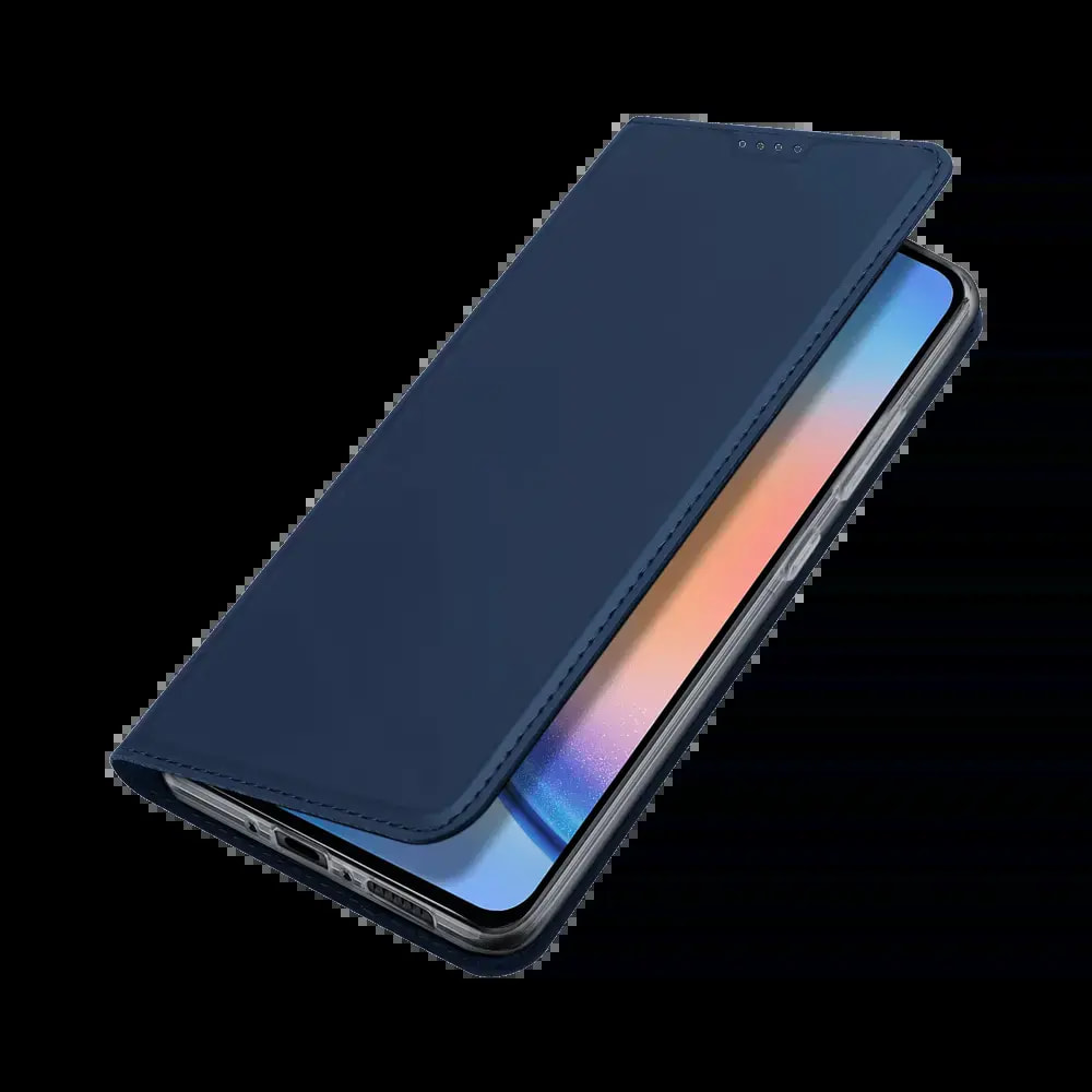 Housse folio MagSafe Samsung Galaxy A35 - Dux Ducis Skin X Pro Bleu - Vue 3