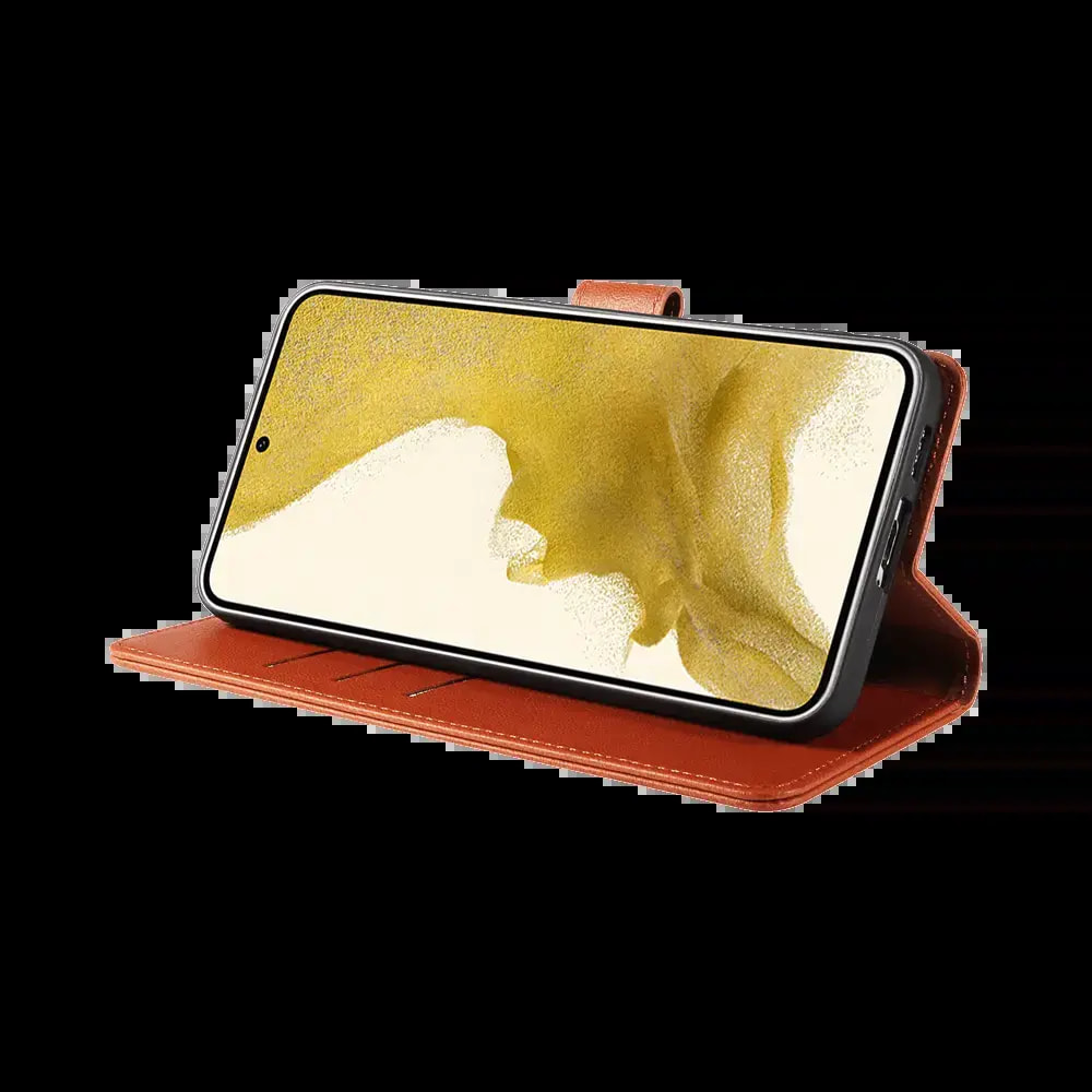 Housse folio anti-RFID Samsung Galaxy S25 Ultra – PROTECT IP011 Marron - Vue 5