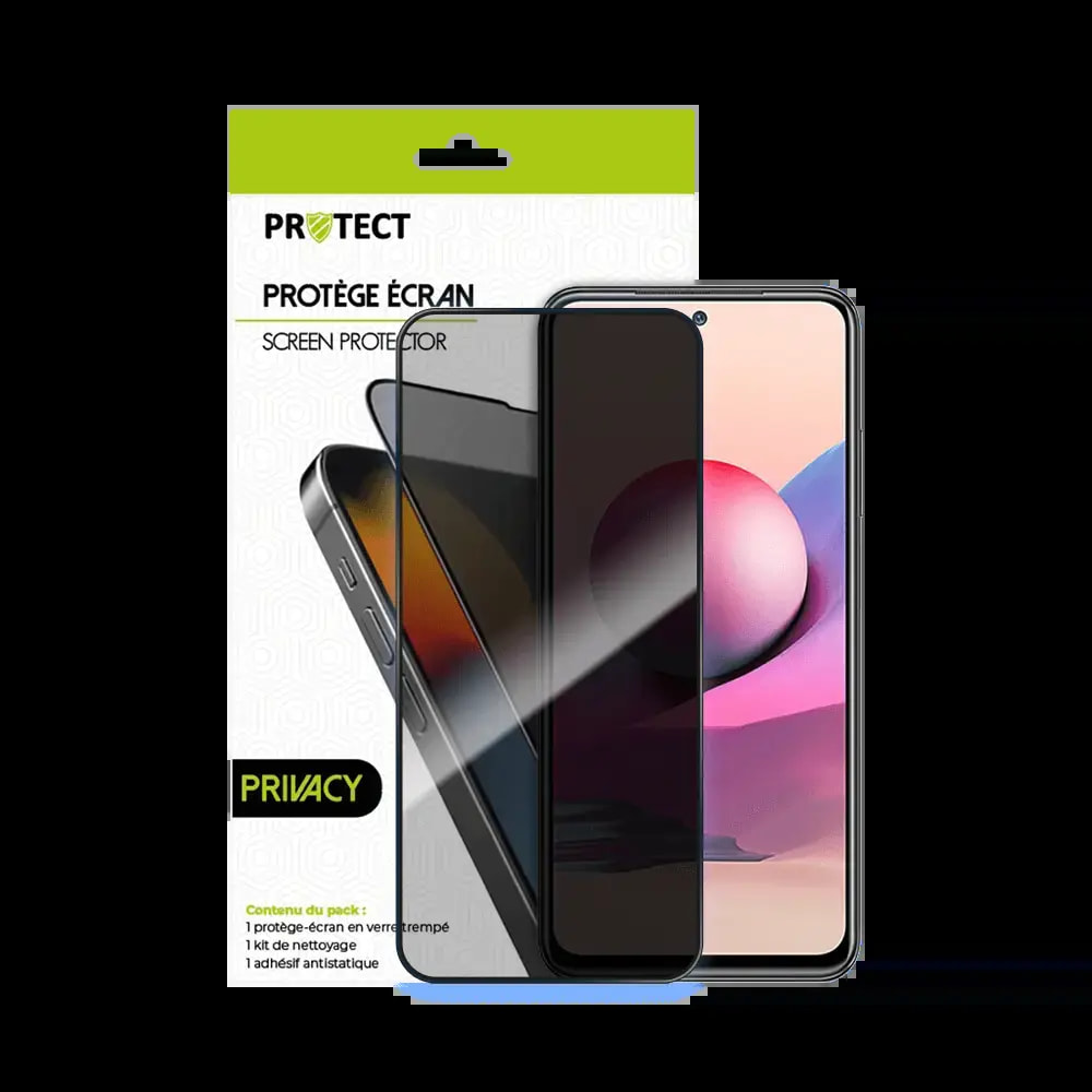 Verre trempé anti-espions Xiaomi Redmi Note 10S protection écran 9H - PROTECT Transparent - Vue 2