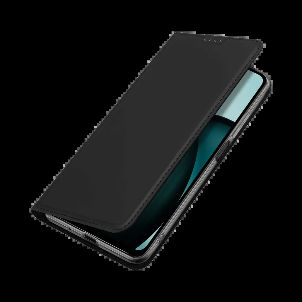 Housse folio Xiaomi Redmi A3 porte-carte - Dux Ducis Skin Pro Noir - Vue 3