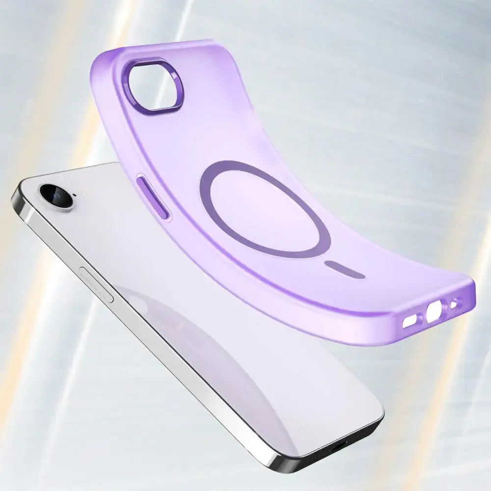 Coque MagSafe iPhone 16e / iPhone 17e bi-matière - PROTECT MF-006 Violet Foncé  - Vue 2