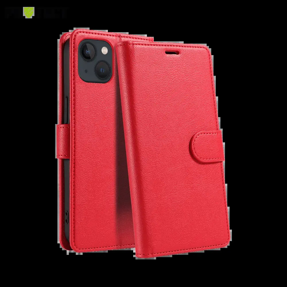 Housse folio anti-RFID iPhone 13 – PROTECT IP011 Rouge