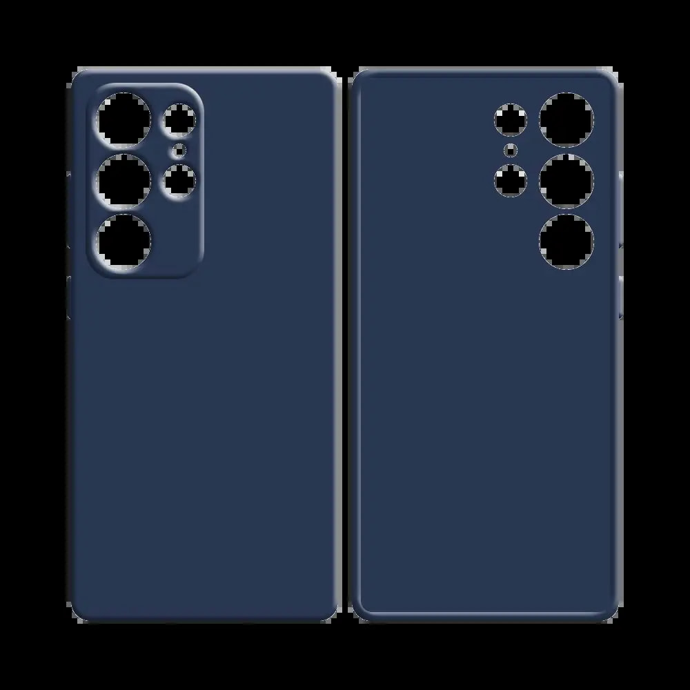 Coque silicone Samsung Galaxy S25 Ultra - Bleu Marine - Vue 2