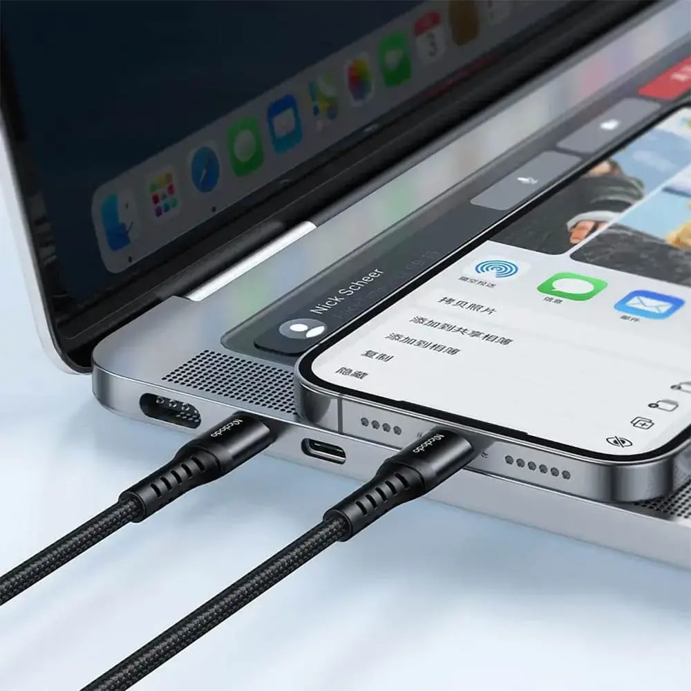 Câble Data USB-C vers Lightning Mcdodo 36W (1m) Noir - Vue 4