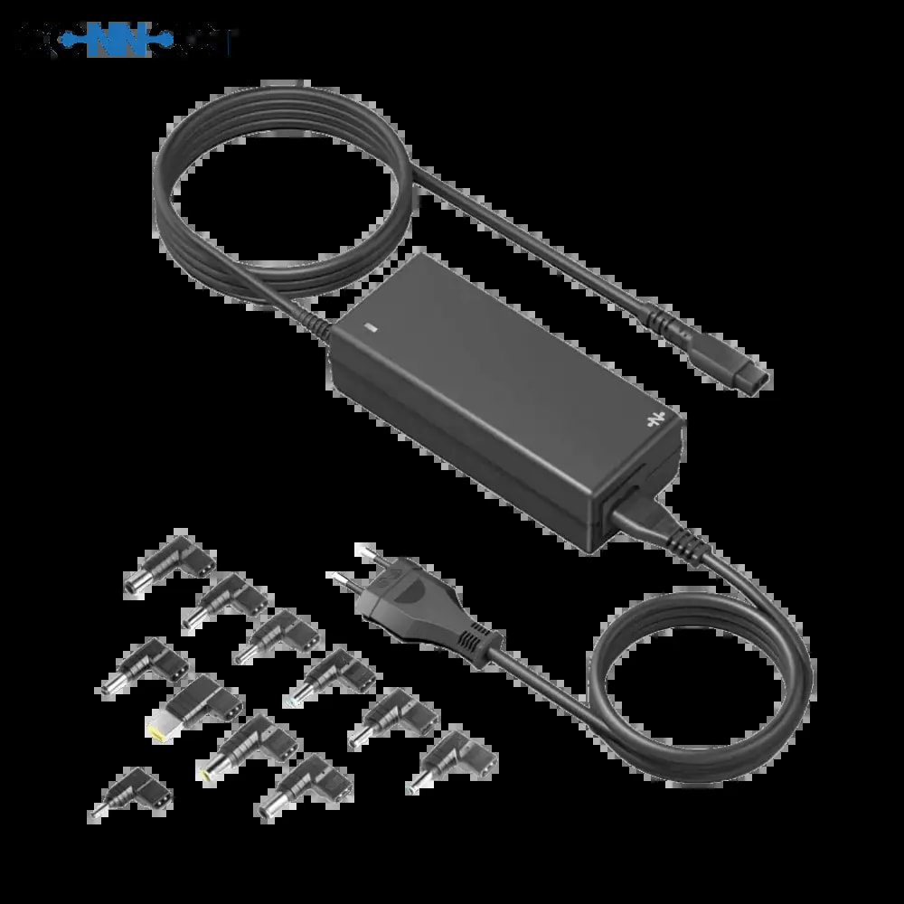 Chargeur PC universel 90W avec 17 embouts - CONNECT Noir