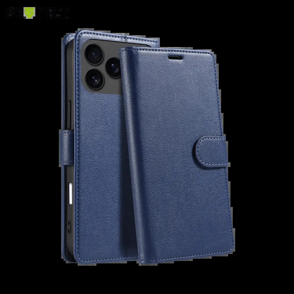 Housse folio anti-RFID iPhone 17 Pro Max – PROTECT IP011 Bleu Marine