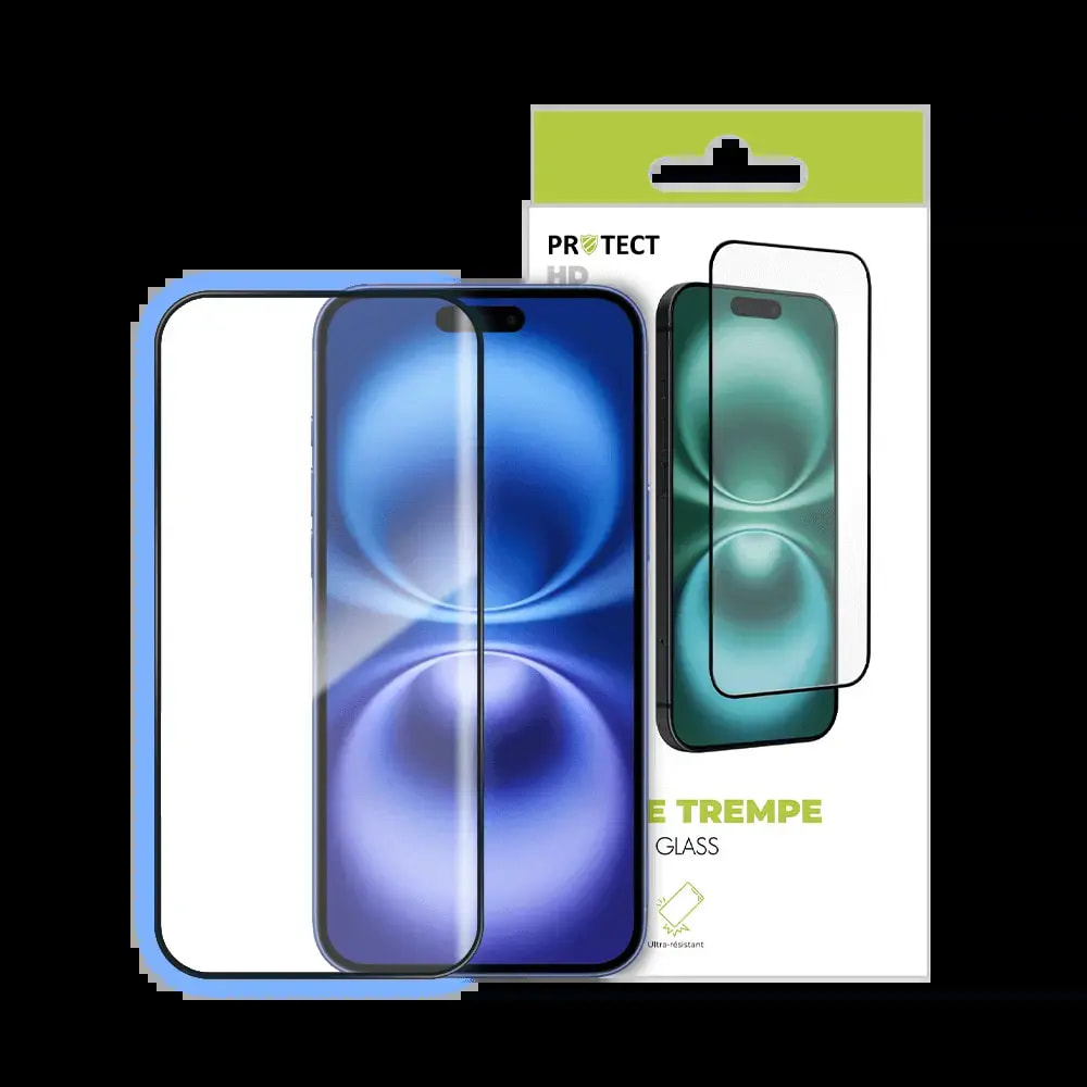 Verre trempé HD iPhone 16 Plus protection écran 9H - PROTECT Transparent - Vue 3