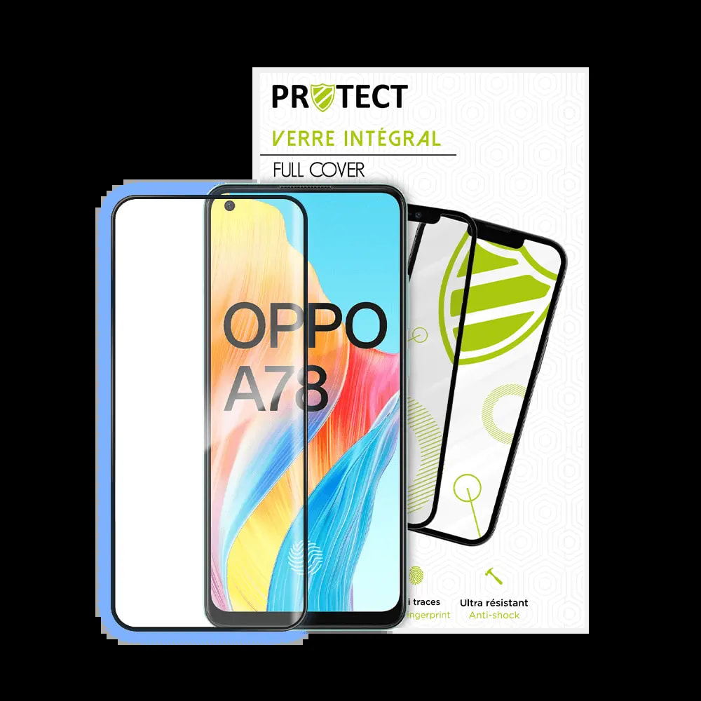 Verre trempé intégral OPPO A78 5G protection écran 9H - PROTECT Noir - Vue 2