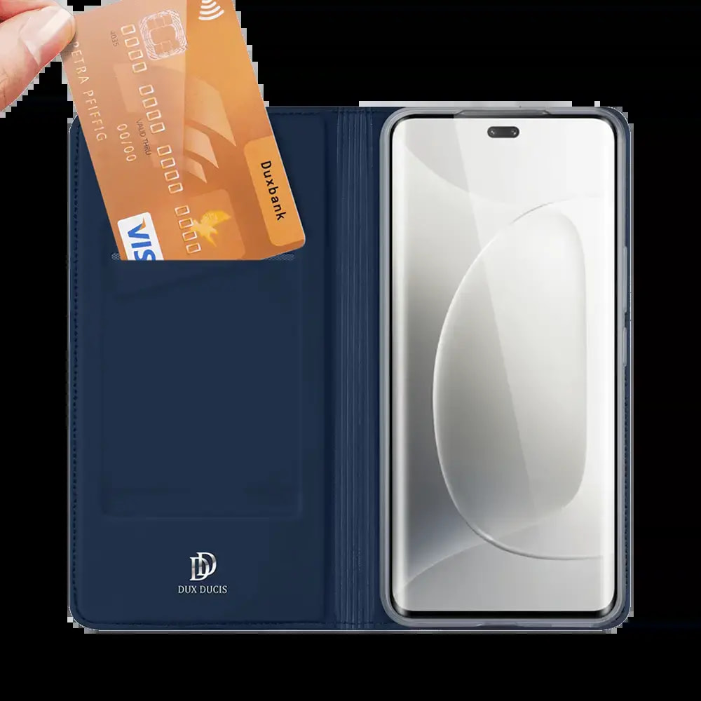 Housse folio Honor 300 Pro / 300 Ultra porte-carte - Dux Ducis Skin Pro Bleu - Vue 2