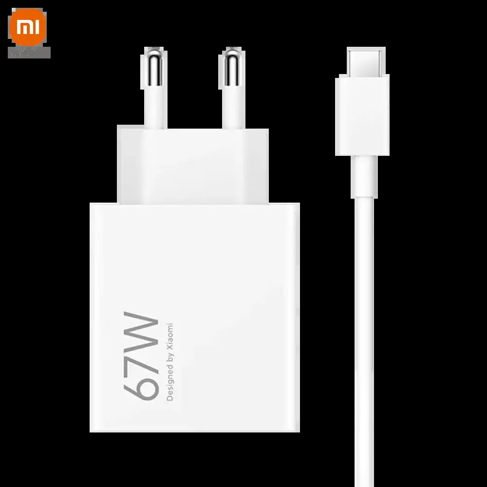 Chargeur secteur Xiaomi HyperCharge 67W avec câble USB-C – Blanc