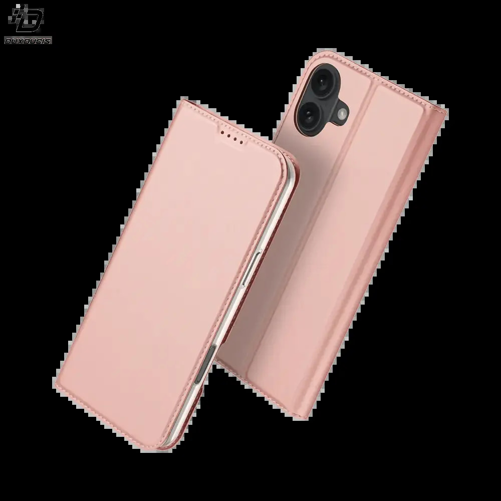 Housse folio iPhone 16 Plus porte-carte - Dux Ducis Skin Pro Rose