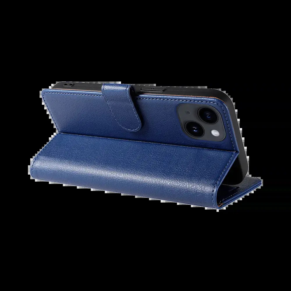 Housse folio anti-RFID iPhone 14 - PROTECT IP011 Bleu Marine - Vue 4