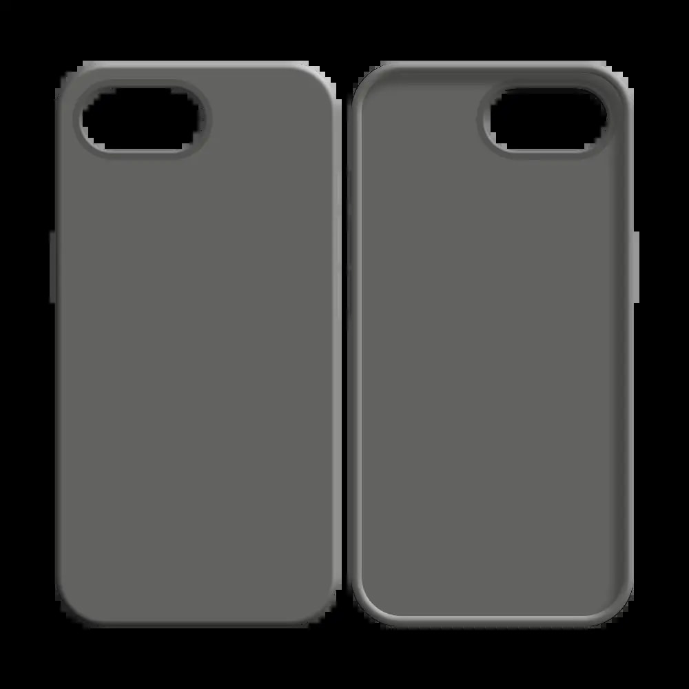Coque silicone iPhone 16e / iPhone 17e - Gris Foncé - Vue 2