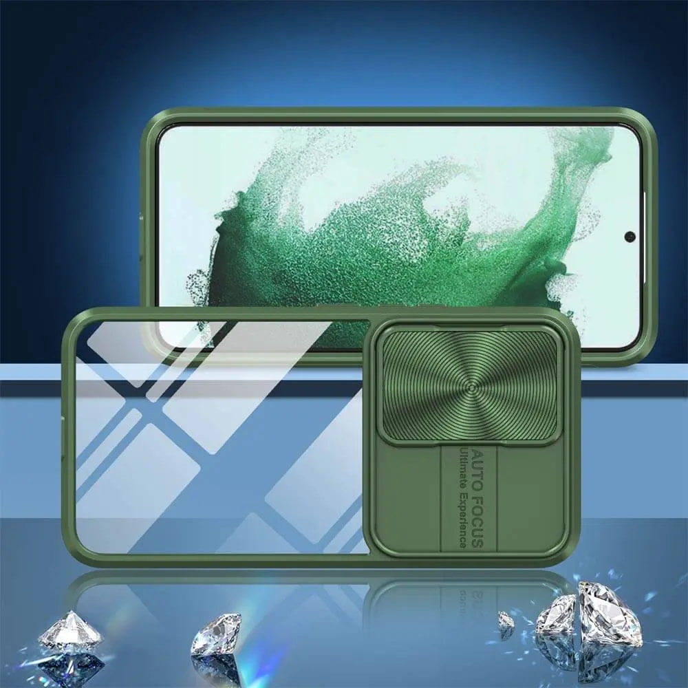 Coque Samsung Galaxy S22+ avec cache caméra - PROTECT IE027 Vert Foncé - Vue 2