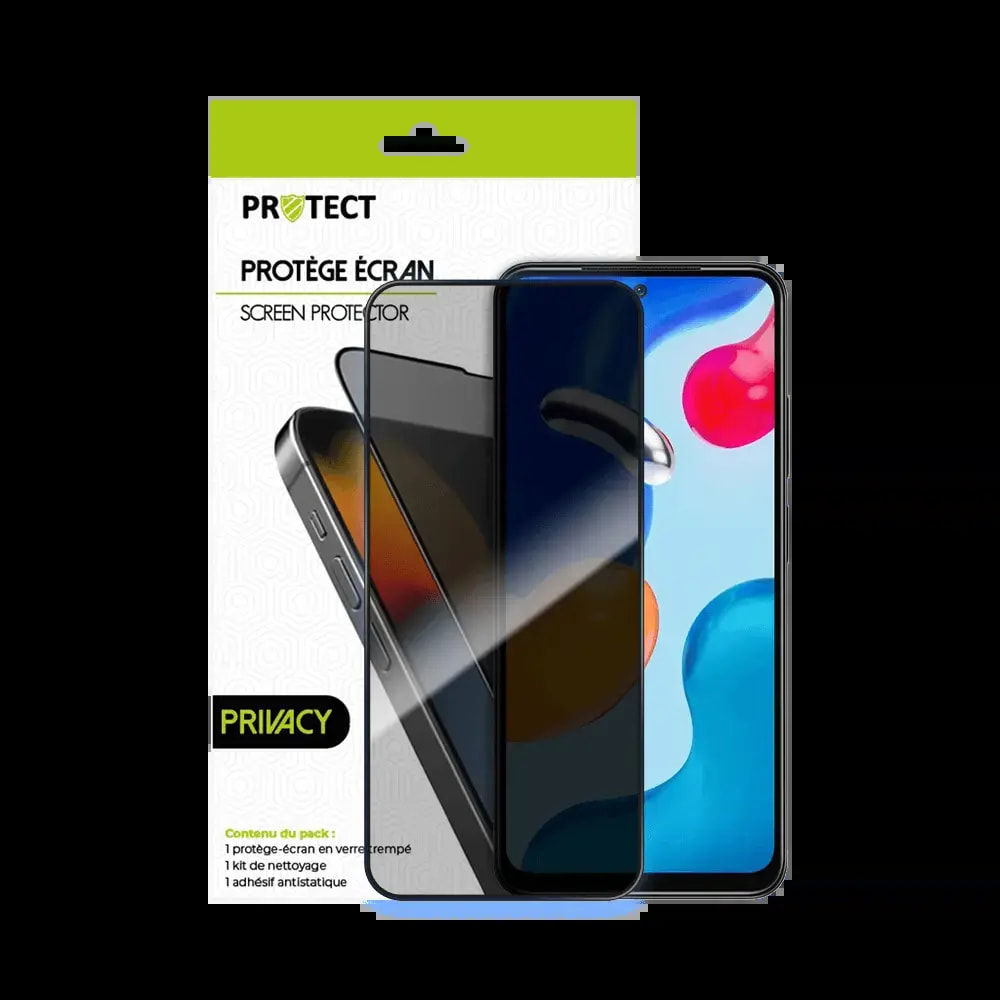 Verre trempé anti-espions Xiaomi Redmi Note 11S 4G protection écran 9H - PROTECT Transparent - Vue 2