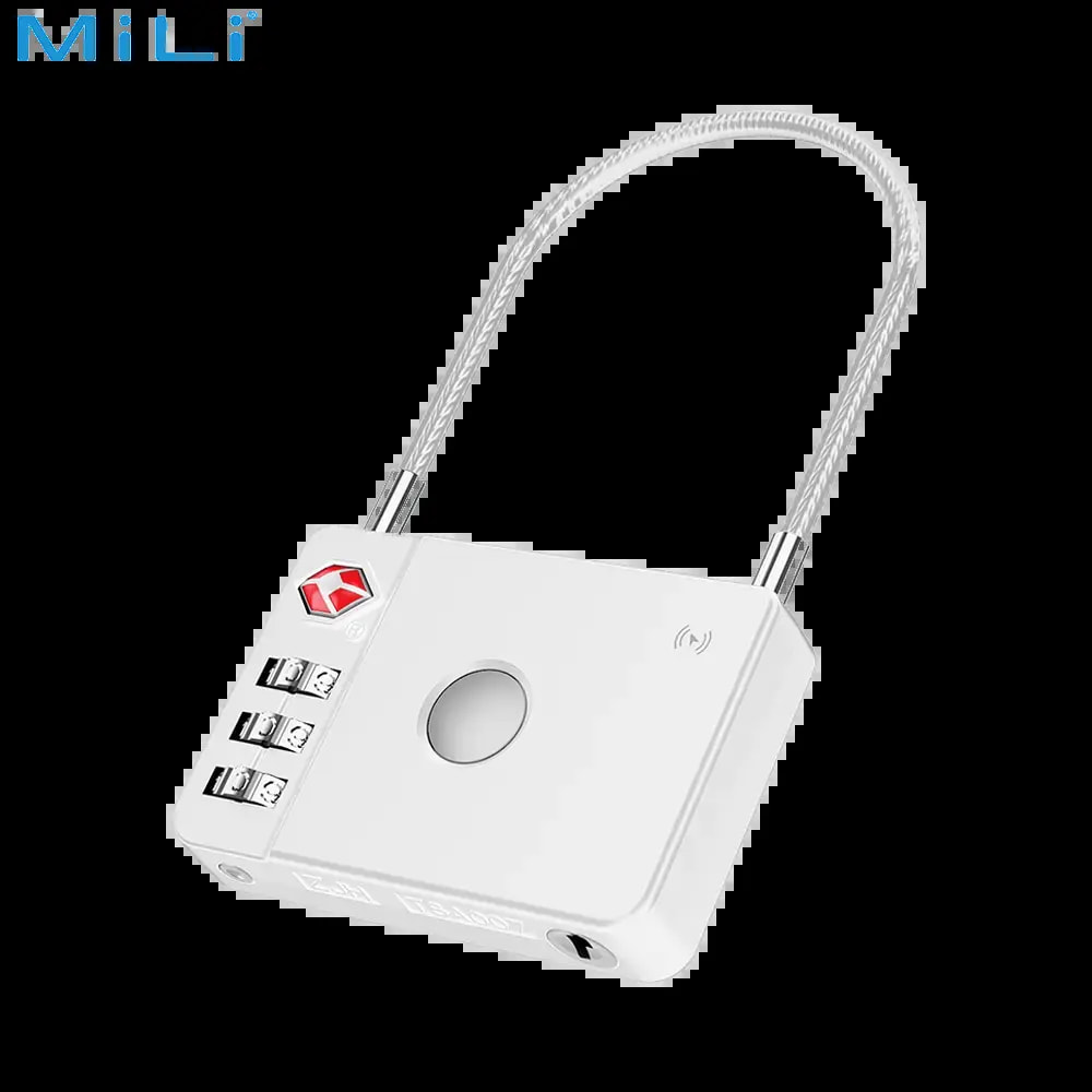 Traceur GPS cadenas connecté MILI MiLock pour iOS Apple Find My - Blanc