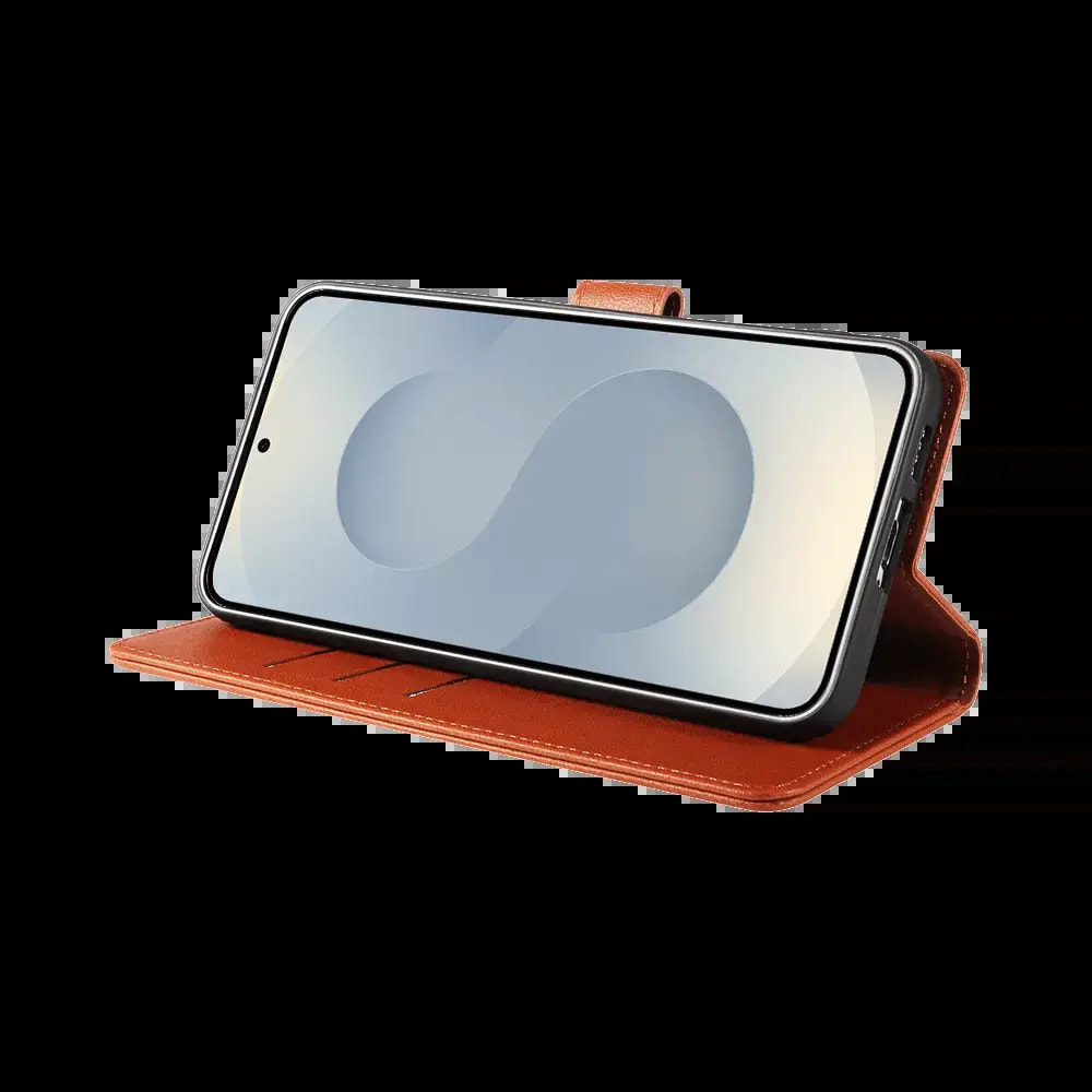 Housse folio anti-RFID Samsung Galaxy S25+ – PROTECT IP011 Marron - Vue 5