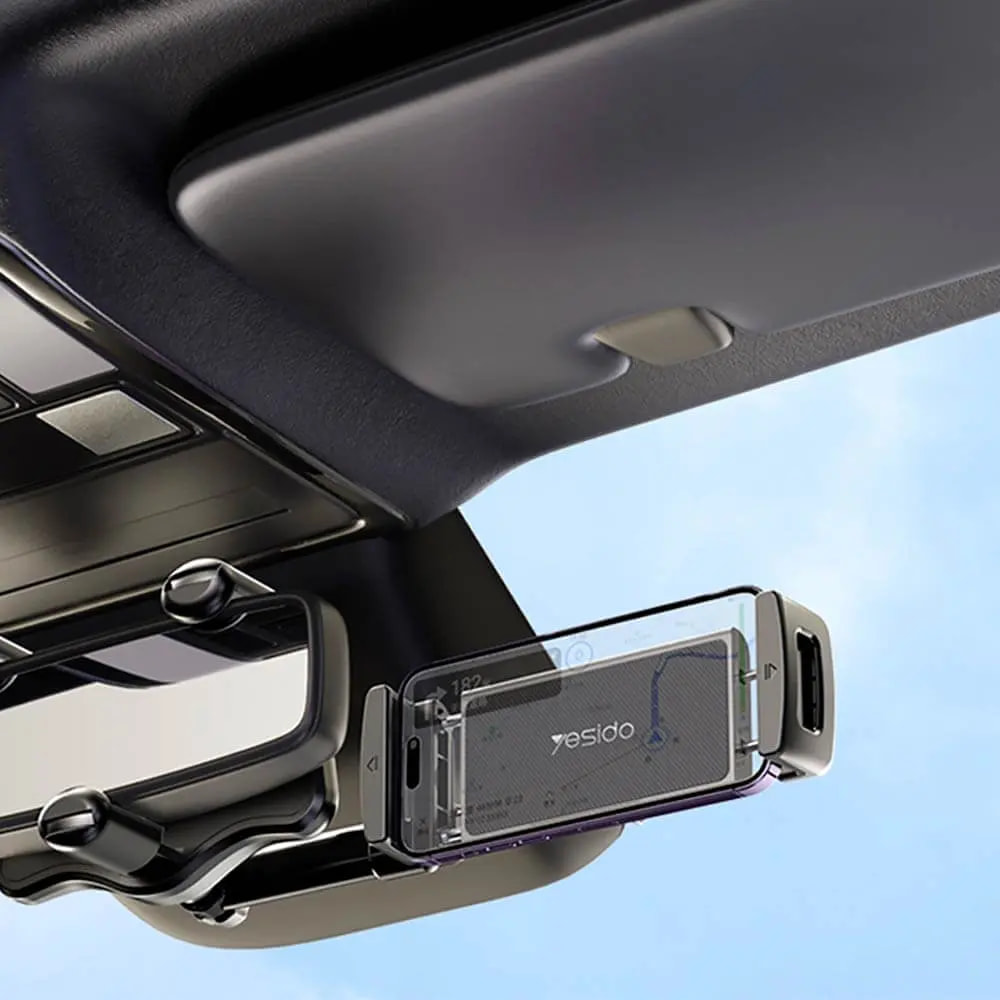 Support smartphone pour voiture - Yesido C196 Noir - Vue 3