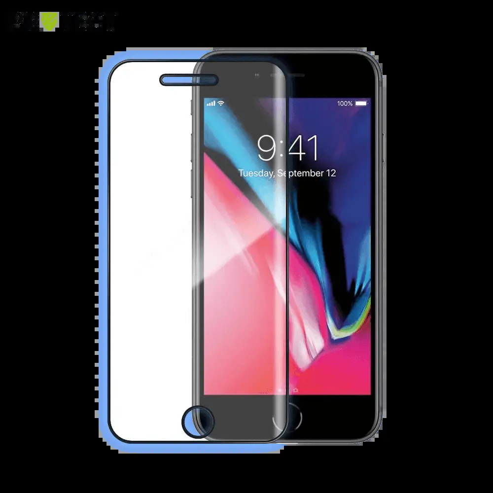 Verre trempé intégral iPhone 7 / iPhone 8 protection écran 9H - PROTECT Noir