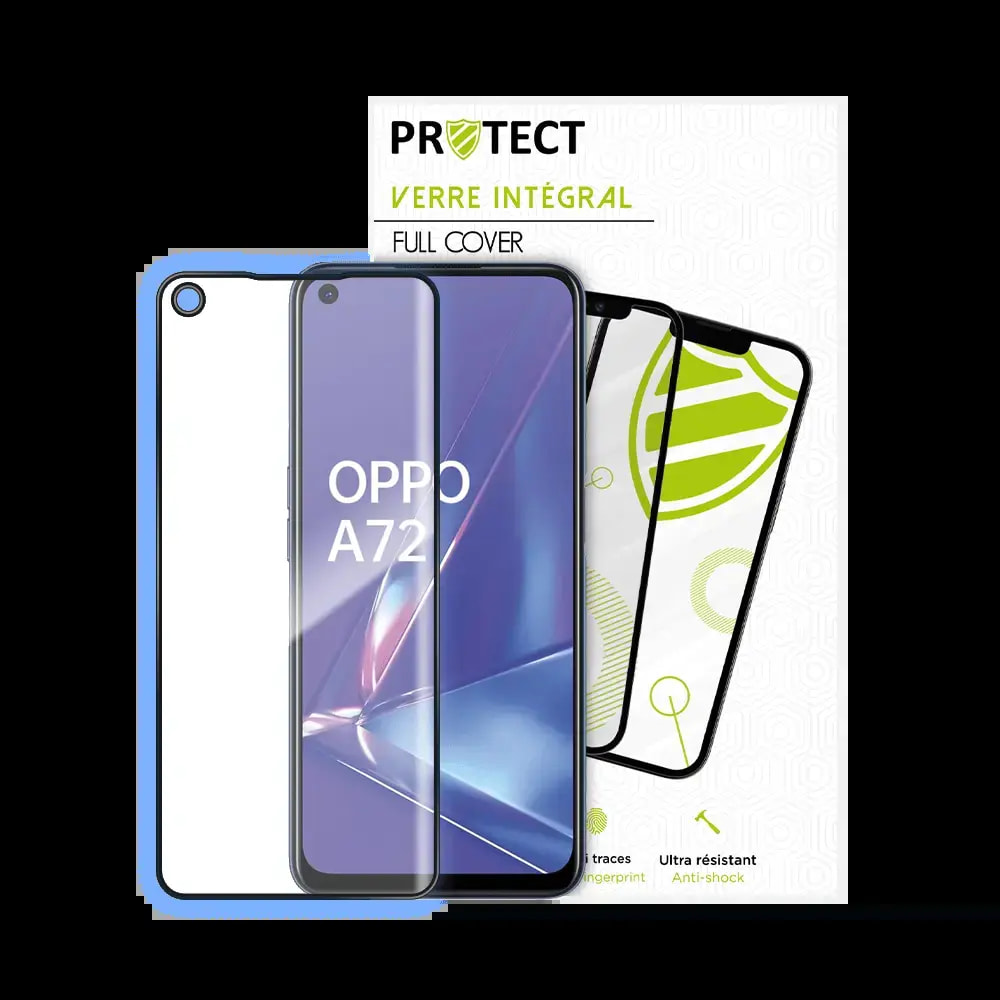 Verre trempé intégral OPPO A72 4G protection écran 9H - PROTECT Noir - Vue 2