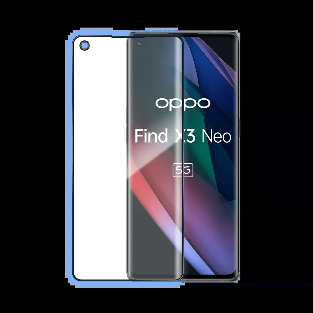 Verre trempé intégral OPPO Find X3 Neo protection écran 9H - PROTECT Noir - Vue 2