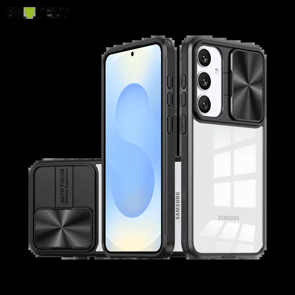 Coque avec cache caméra Samsung Galaxy S25 - PROTECT IE027 Noir