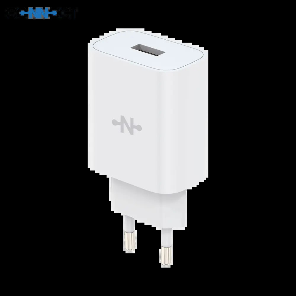 Chargeur secteur USB-A 18W - CONNECT Blanc