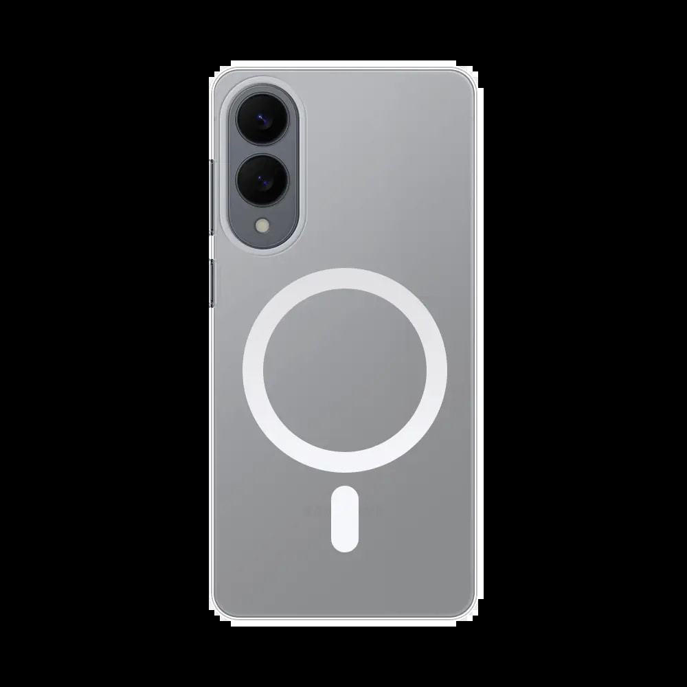 Coque MagSafe silicone transparente Samsung Galaxy S25 Edge - Vue 2