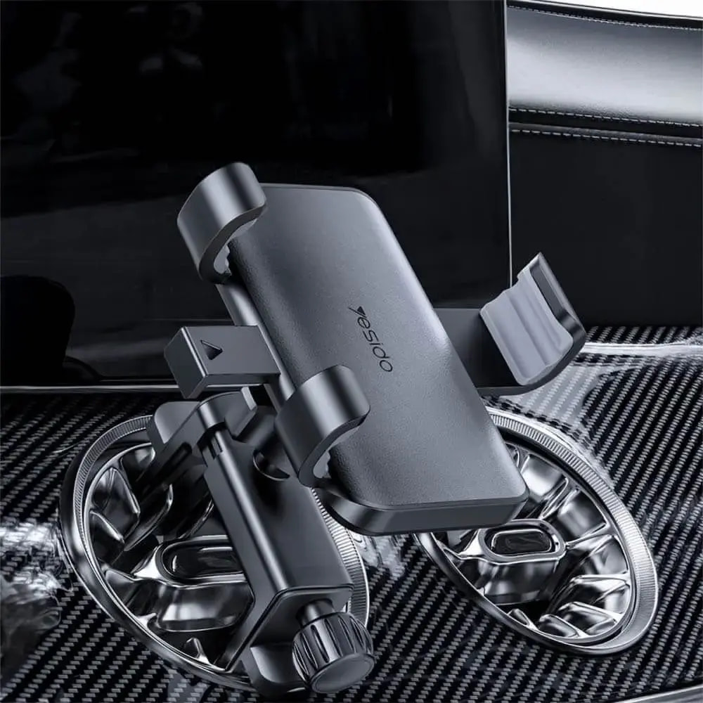 Support smartphone pour voiture fixation grille d'aération Mercedes Yesido C240 Noir - Vue 2