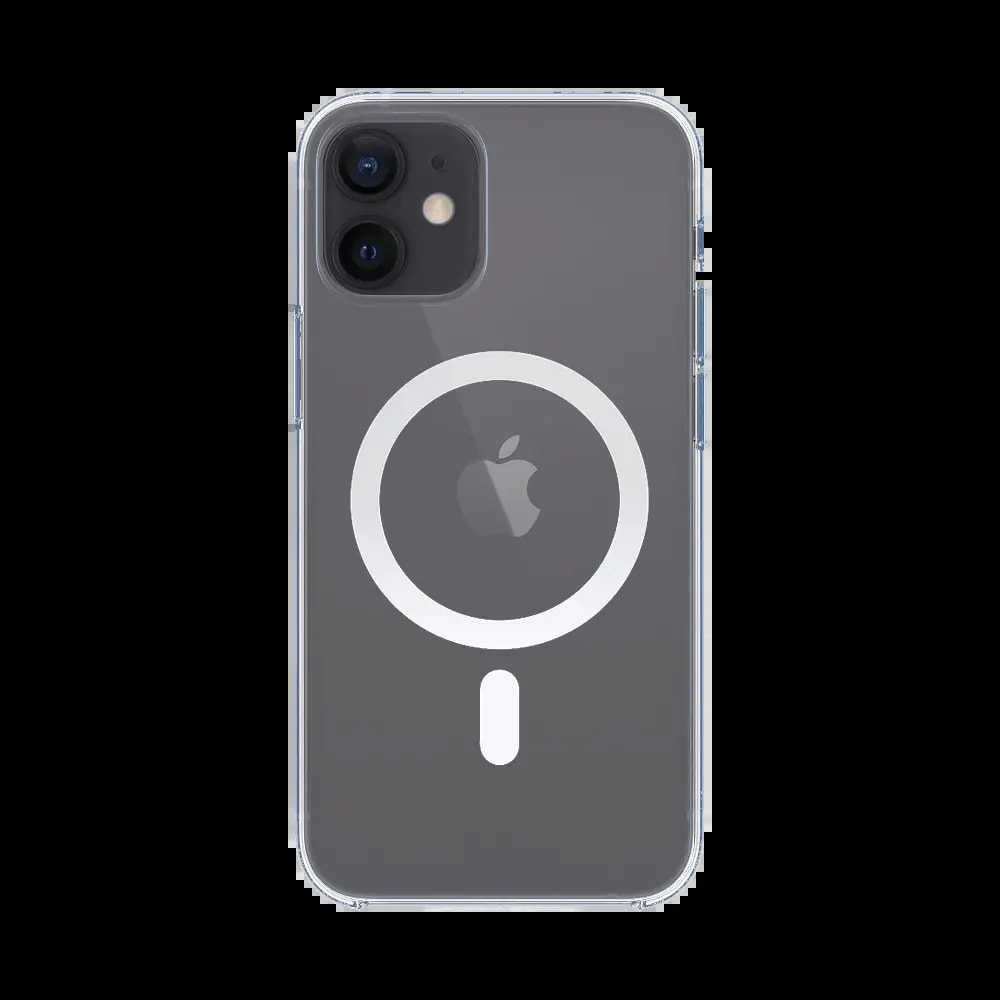 Coque MagSafe silicone transparente iPhone 12 mini - Vue 2