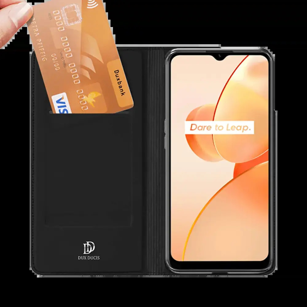 Housse folio Realme C31 porte-carte - Dux Ducis Skin Pro Bleu - Vue 2