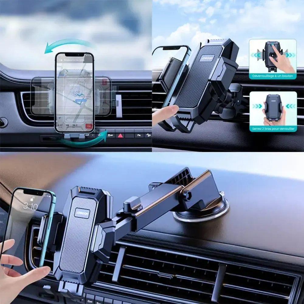 Support smartphone pour voiture - JOYROOM JR-ZS285 Noir - Vue 4