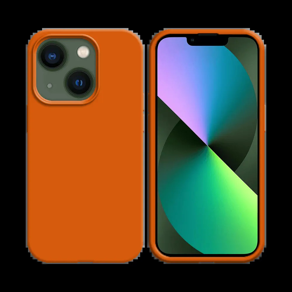 Coque silicone iPhone 13 Mini - Orange