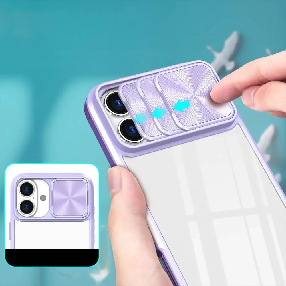 Coque avec cache caméra iPhone 16 - PROTECT IE027 Violet  - Vue 3