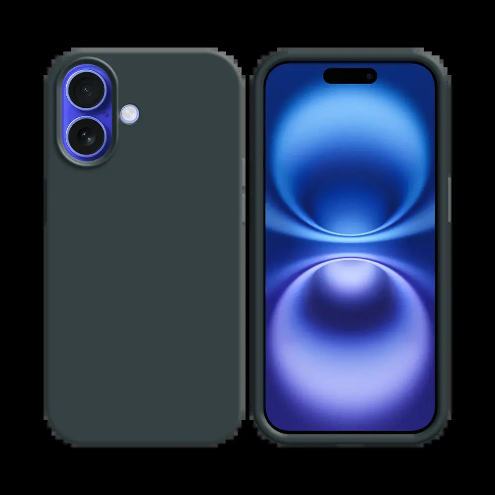 Coque silicone iPhone 16 - Noir