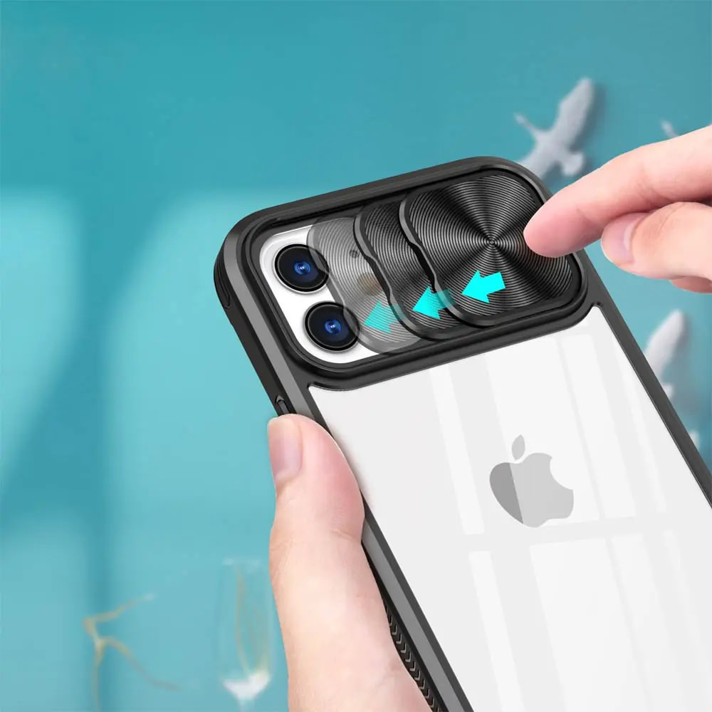 Coque avec cache caméra iPhone 12 - PROTECT IE027 Noir - Vue 3