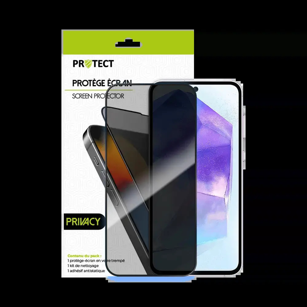 Verre trempé anti-espions Samsung Galaxy A16 5G / A16 4G protection écran 9H - PROTECT Transparent - Vue 2