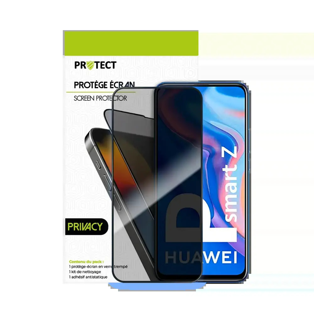 Verre trempé anti-espions Huawei P Smart Z protection écran 9H - PROTECT Transparent - Vue 2