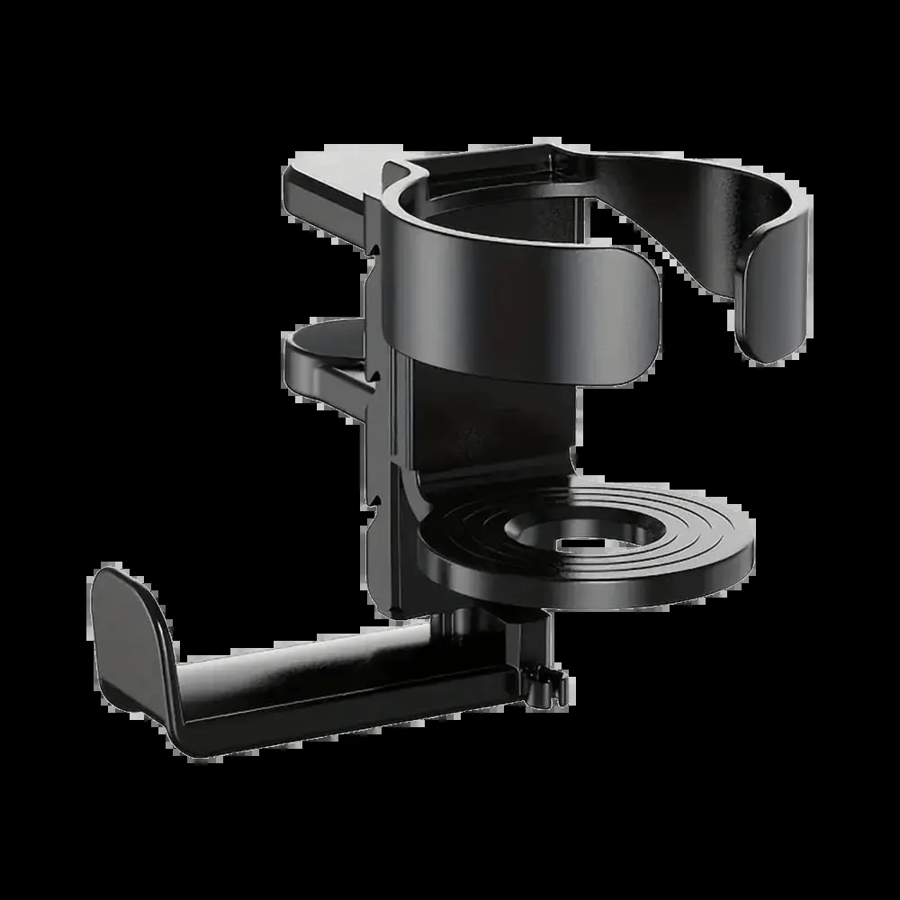 Porte-gobelet de bureau avec support casque intégré - Noir - Vue 5