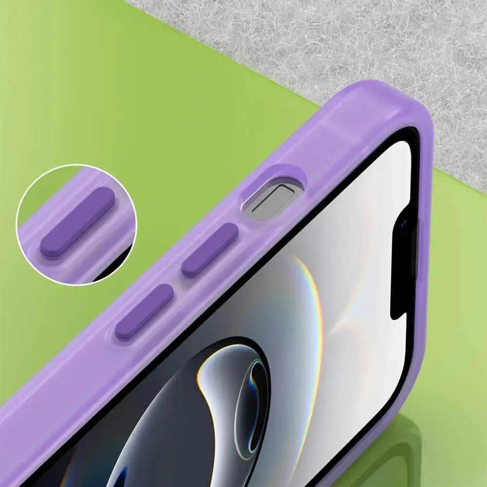 Coque MagSafe iPhone 16e / iPhone 17e bi-matière - PROTECT MF-006 Violet Foncé  - Vue 3
